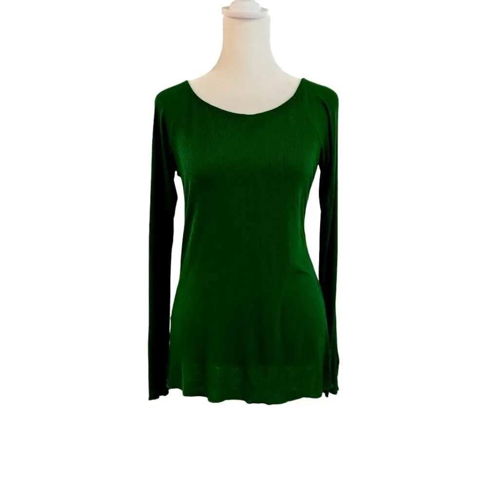 FARM Rio Green Long Sleeve Top - Picture 1 of 9